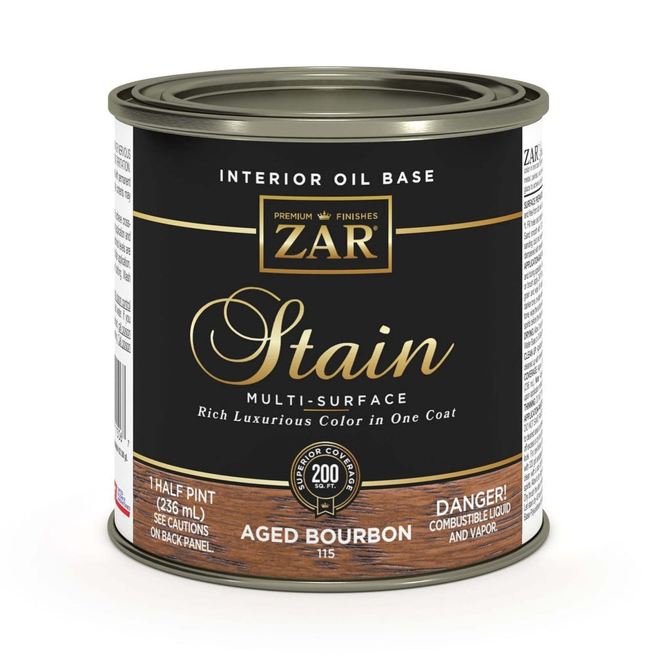 Sika 831093 Zar Interior Oil Base Stain, Half Pint, Aged Bourbon
