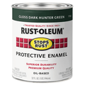 Rust-Oleum Stops Rust 7733502 Protective Enamel, Gloss Dark Hunter Green, 1 Quart