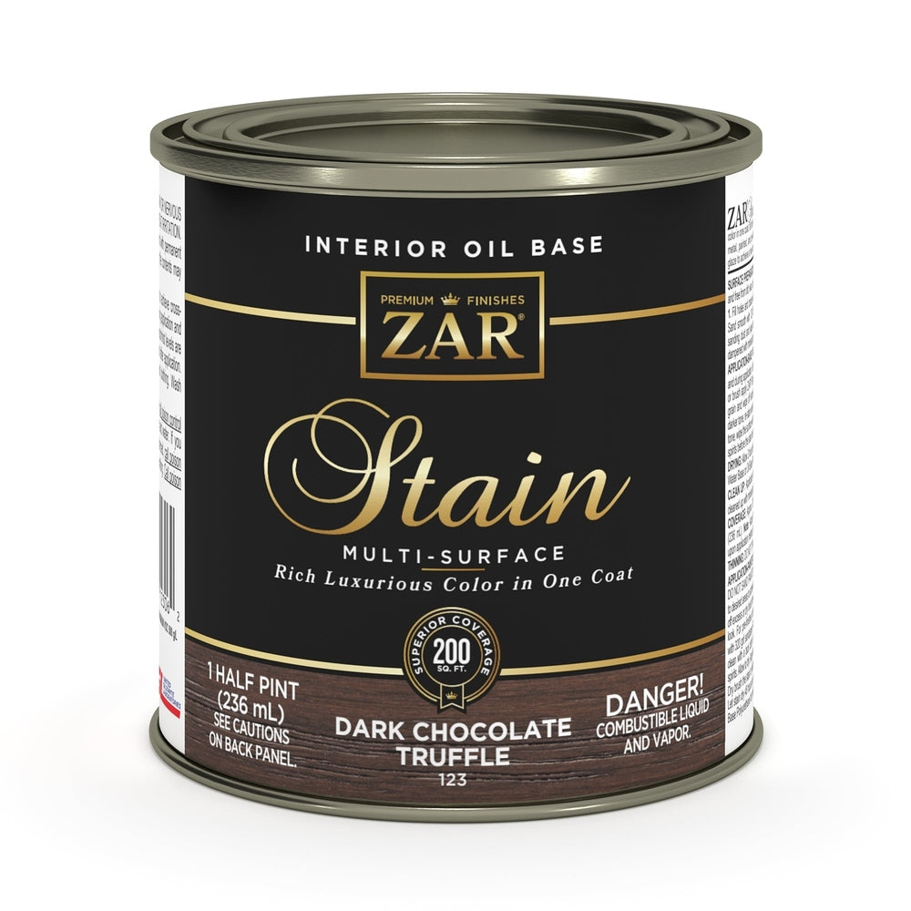 Sika 831438 Zar Interior Oil Base Stain, Half Pint, Dark Chocolate Truffle