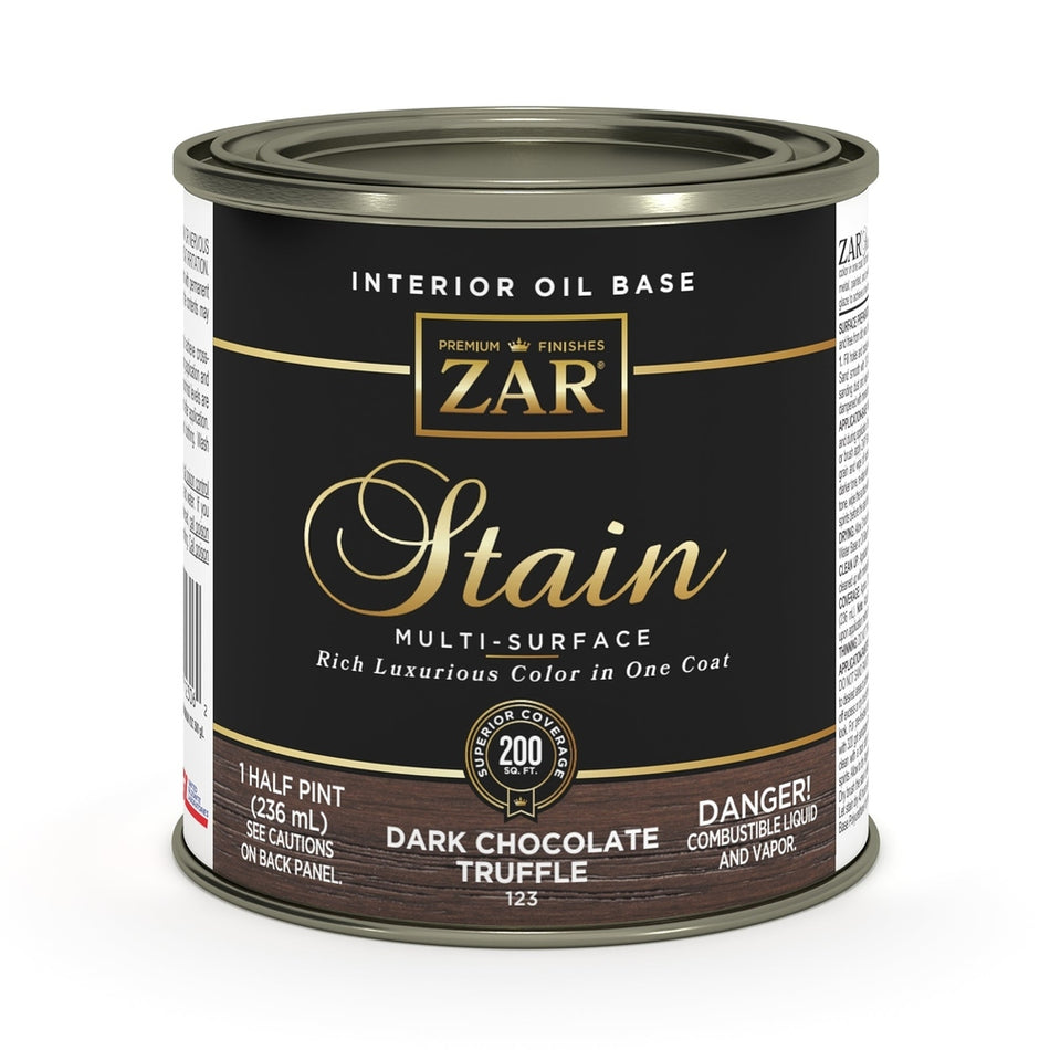 Sika 831438 Zar Interior Oil Base Stain, Half Pint, Dark Chocolate Truffle