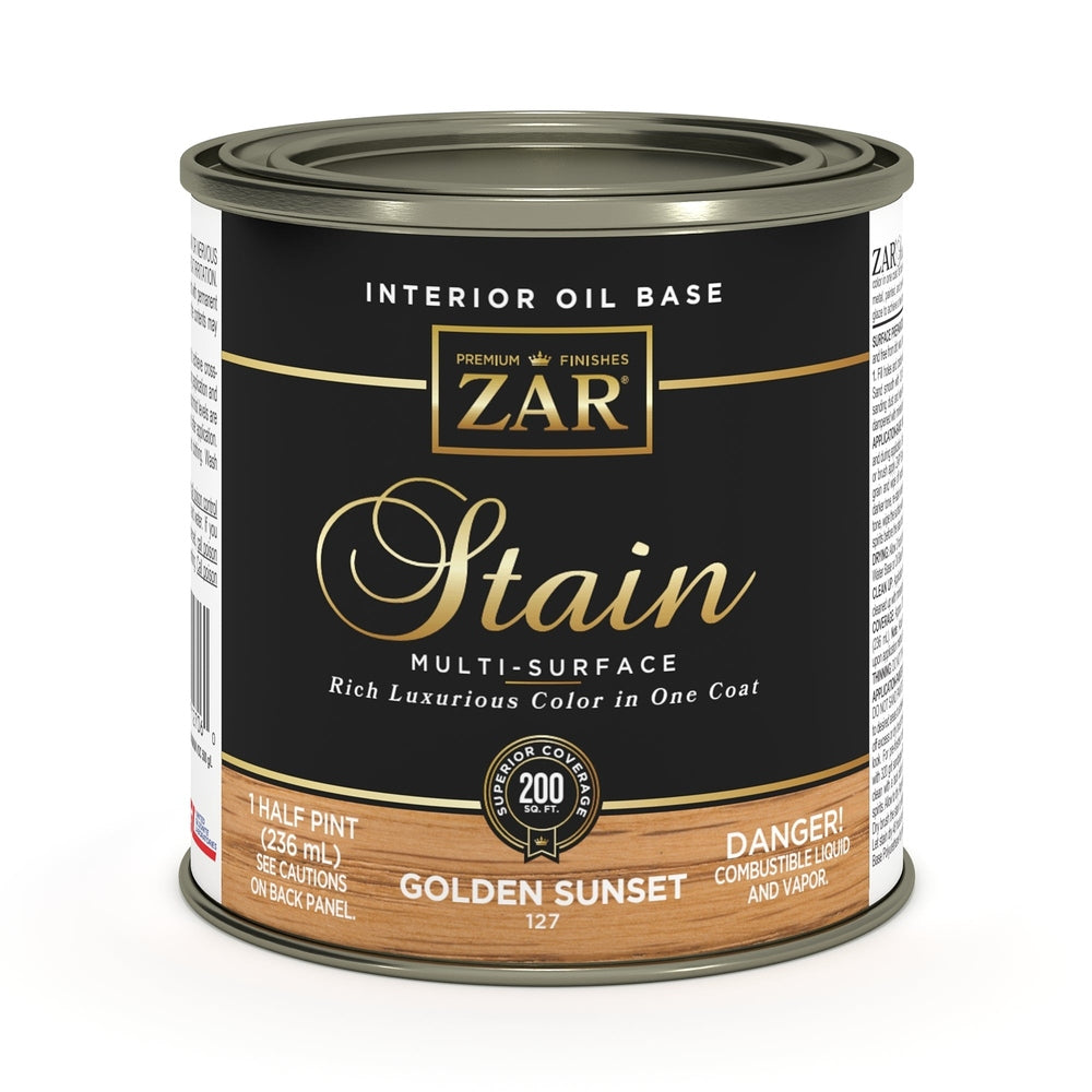 Sika 831440 Zar Interior Oil Base Stain, Half Pint, Golden Sunset