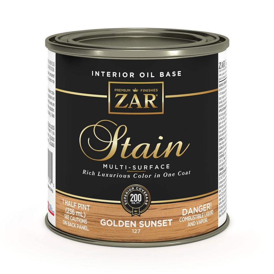Sika 831440 Zar Interior Oil Base Stain, Half Pint, Golden Sunset