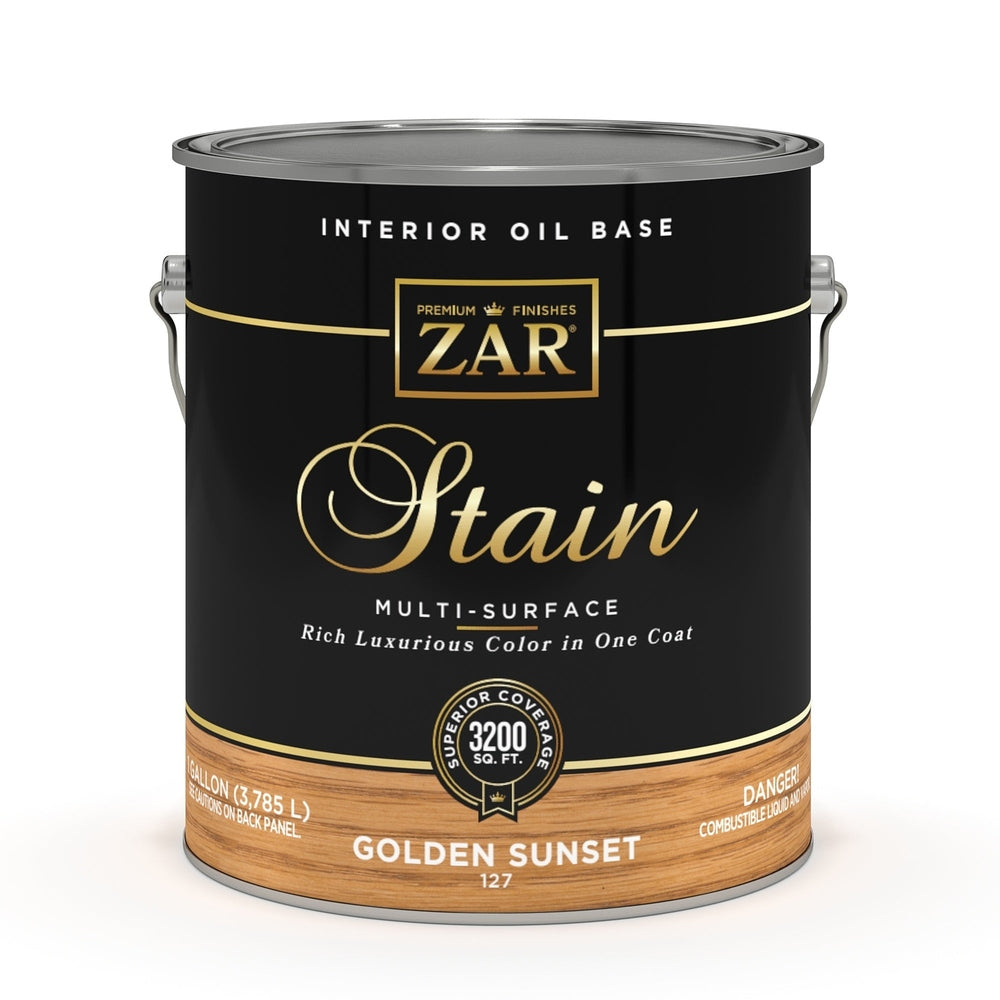 Sika 12713 Zar Interior Oil Base Stain, One Gallon, Golden Sunset