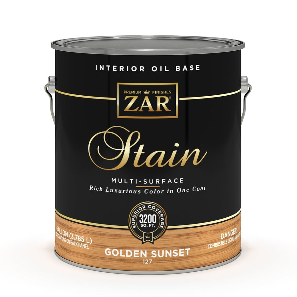 Sika 12713 Zar Interior Oil Base Stain, One Gallon, Golden Sunset