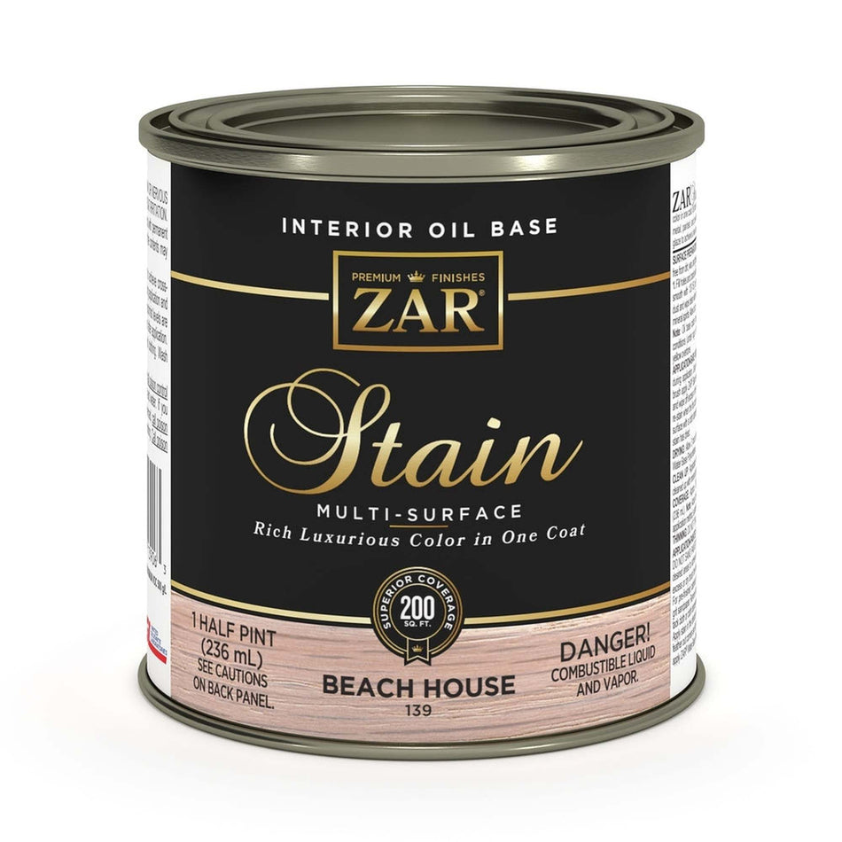 Sika 831452 Zar Interior Oil Base Stain, Half Pint, Beach House