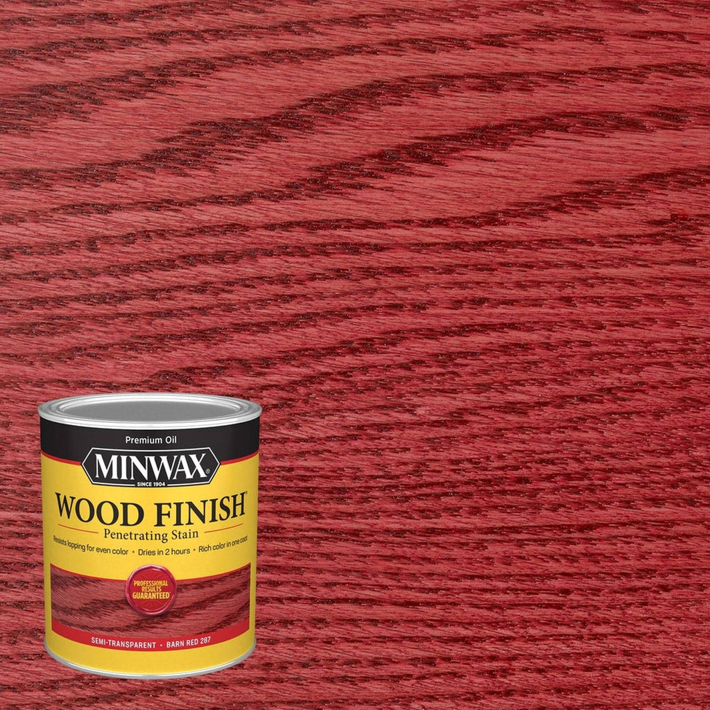 Minwax 70109 Wood Finish Penetrating Stain, Barn Red 287 – 1 Quart (Case of 4)