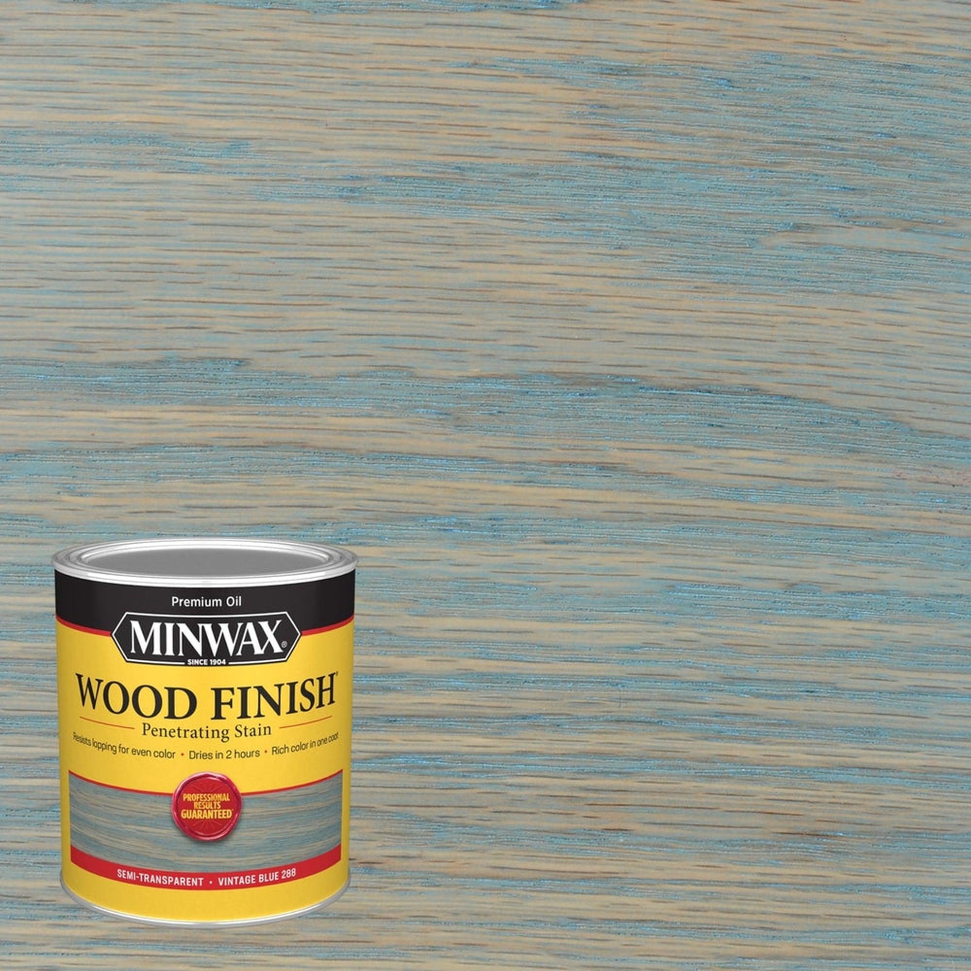 Minwax 70110 Wood Finish Penetrating Stain, Vintage Blue 288 – 1 Quart (Case of 4)