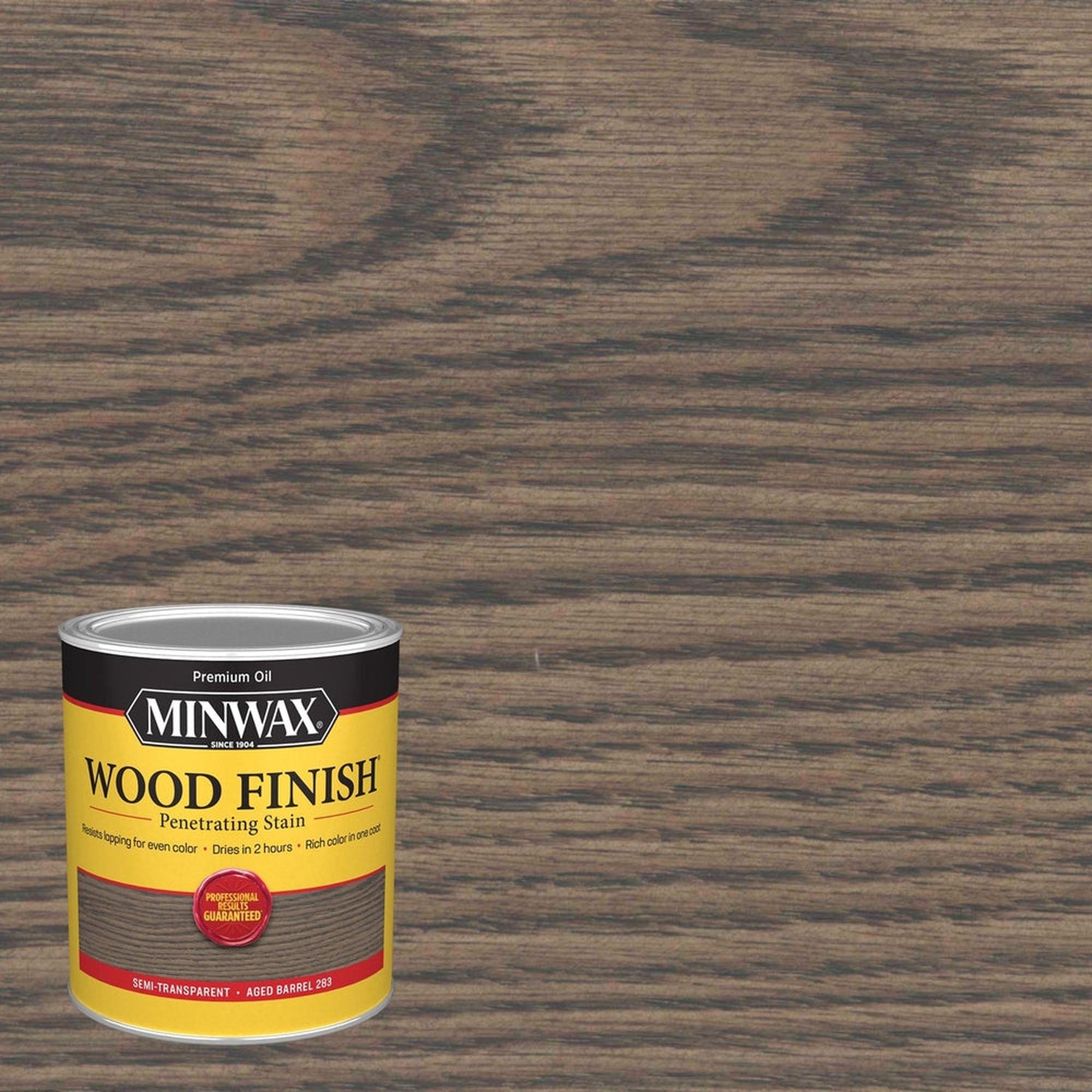 Minwax 70105 Wood Finish Penetrating Stain, Aged Barrel 283 – 1 Quart (Case of 4)