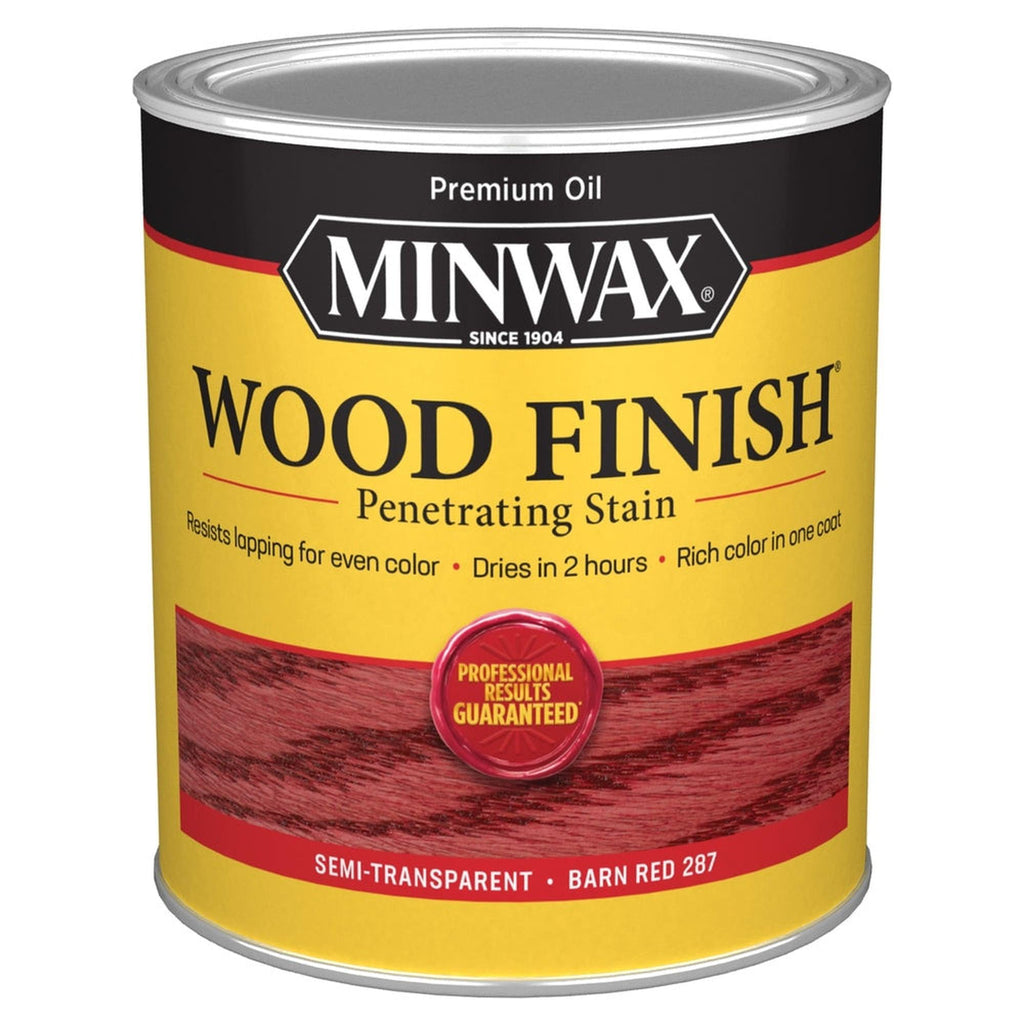 Minwax 70109 Wood Finish Penetrating Stain, Barn Red 287 – 1 Quart (Case of 4)