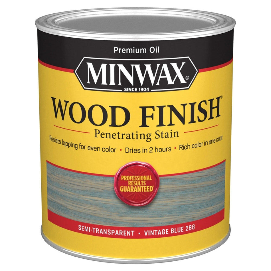Minwax 70110 Wood Finish Penetrating Stain, Vintage Blue 288 – 1 Quart (Case of 4)