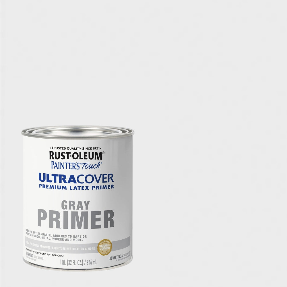 Rust-Oleum Painter's Touch 1980502 1 Quart Gray Ultra Cover Premium Latex Primer