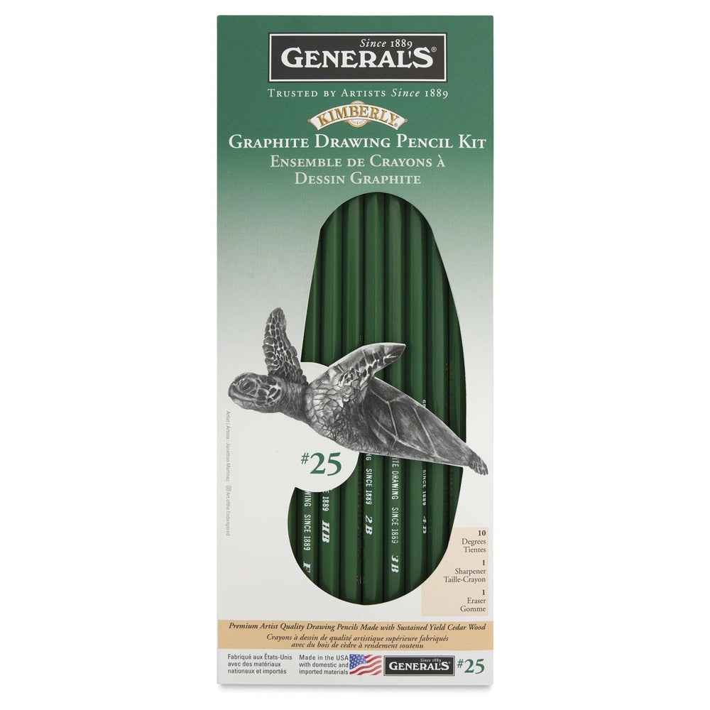 General Pencil 20421-1009 Kimberly Graphite Pencils Set - Drawing Pencil Kit, Package of 10