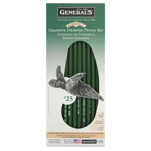 General Pencil 20421-1009 Kimberly Graphite Pencils Set - Drawing Pencil Kit, Package of 10