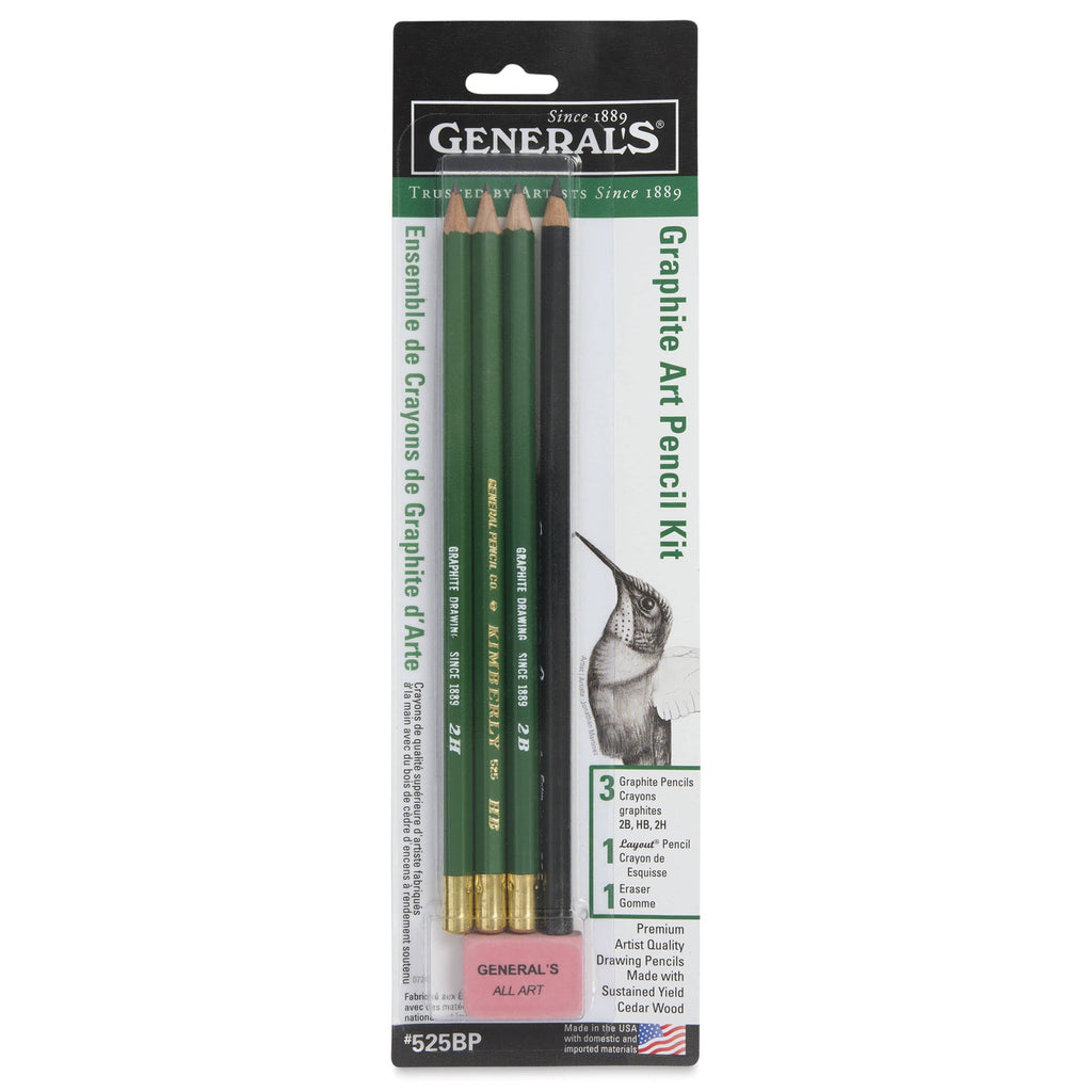 General Pencil 20421-1019 Kimberly Graphite Pencils Set - Art Pencil Kit, Package of 5