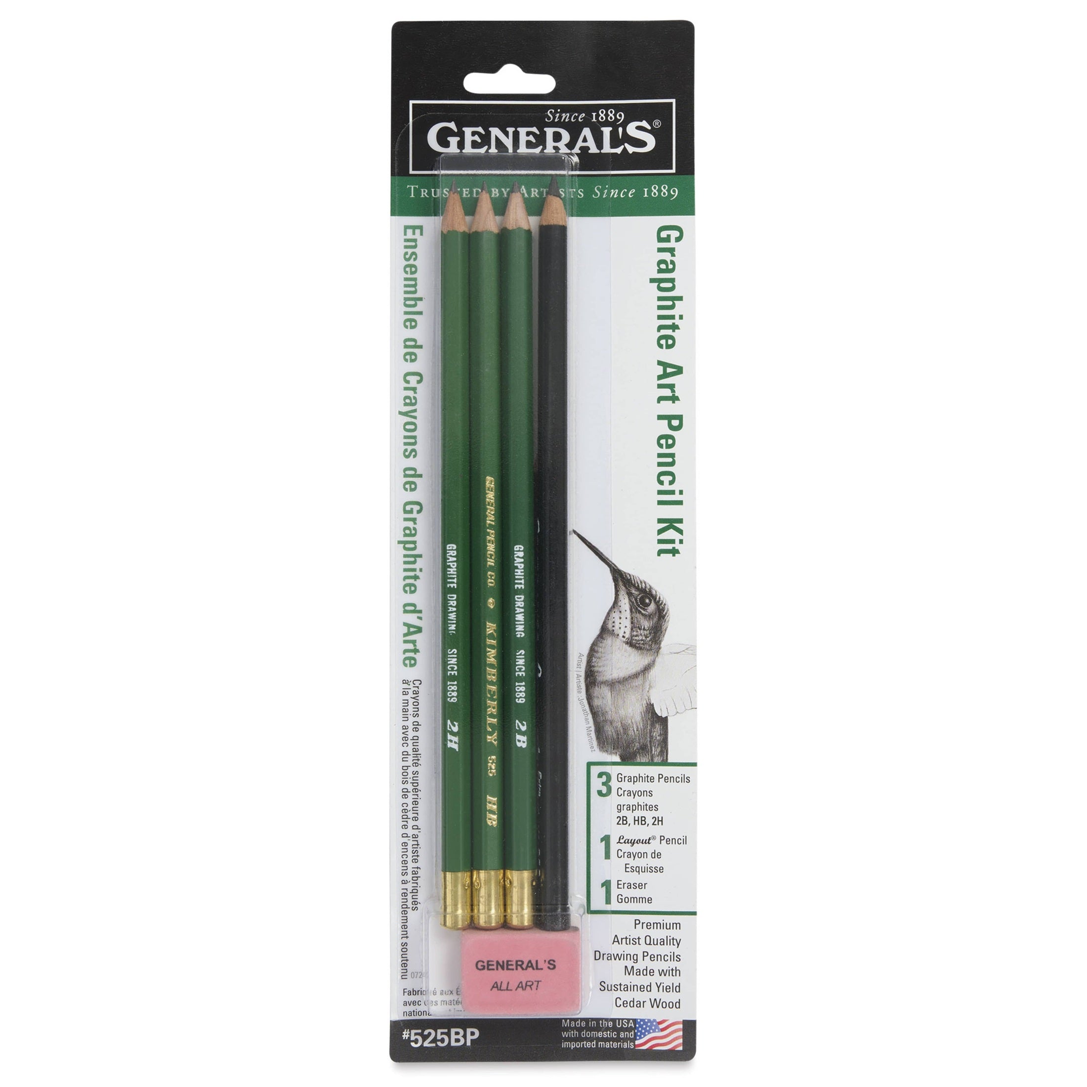 General Pencil 20421-1019 Kimberly Graphite Pencils Set - Art Pencil Kit, Package of 5