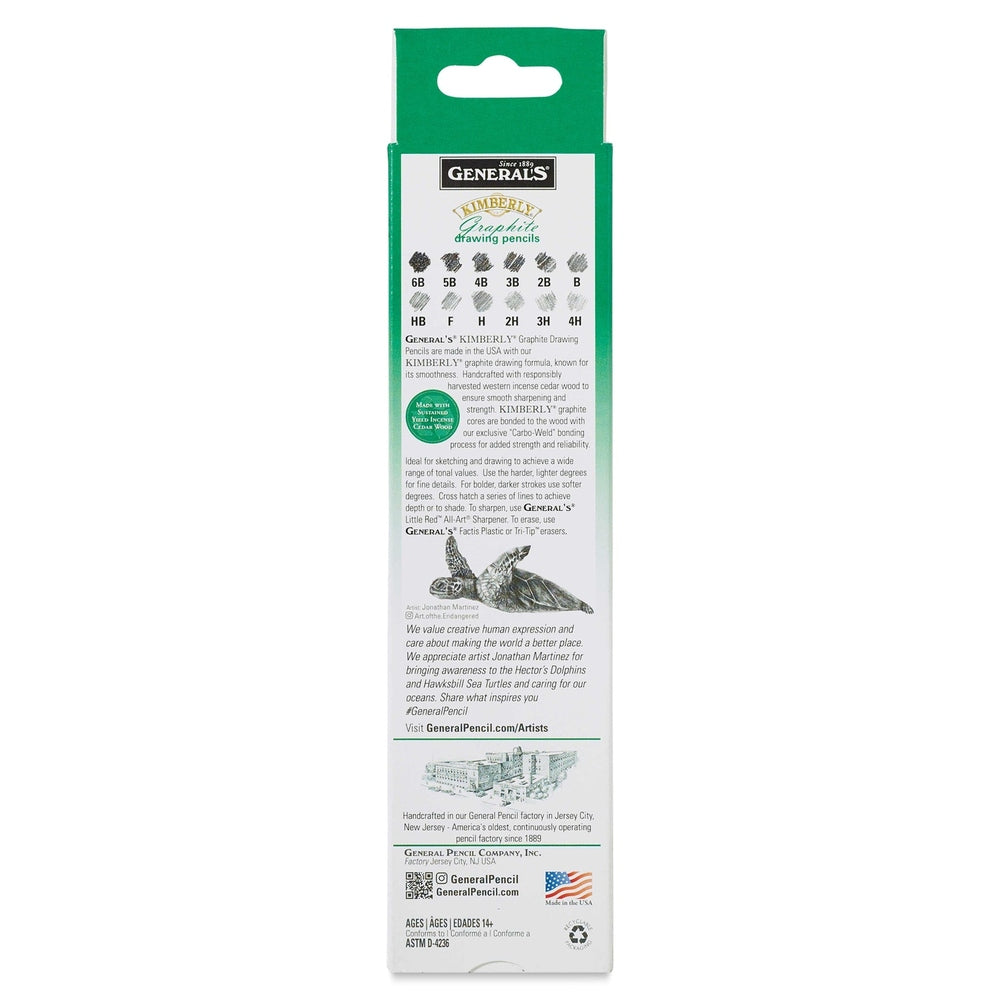 General Pencil 20421-1029 Kimberly Graphite Pencils Set - Drawing Pencils, Package of 12