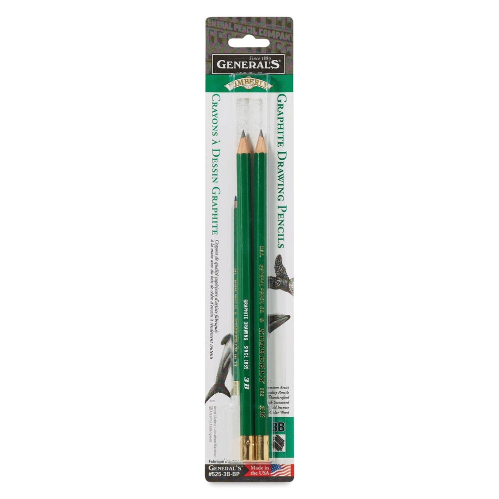 General Pencil 20458-2032 Kimberly Graphite Pencil - 3B, Package of 2
