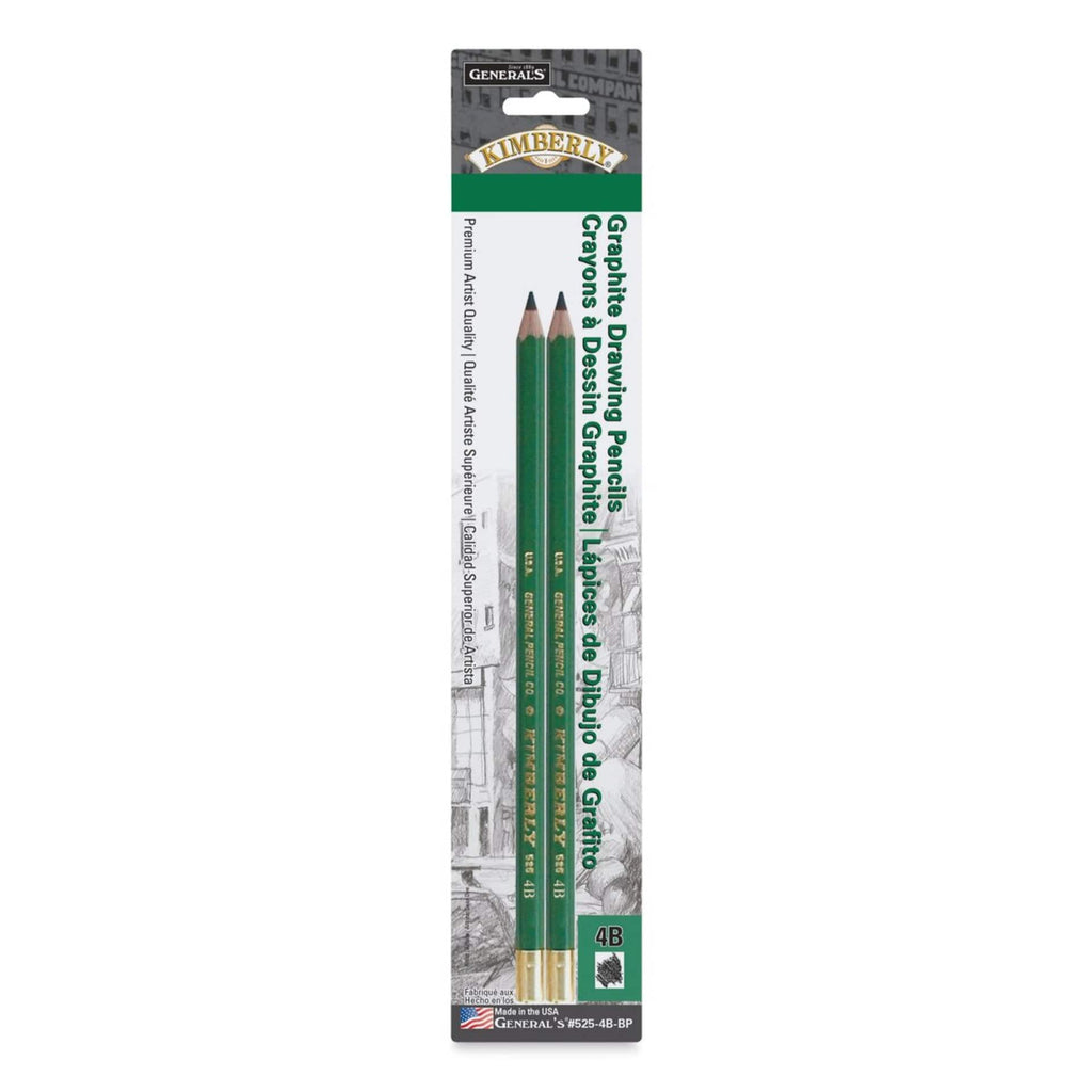 General Pencil 20458-2042 Kimberly Graphite Pencil - 4B, Package of 2
