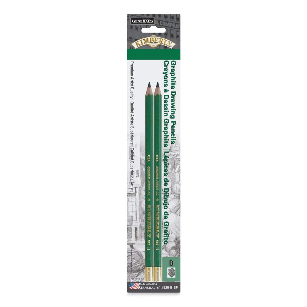 General Pencil 20458-2102 Kimberly Graphite Pencil - B, Package of 2