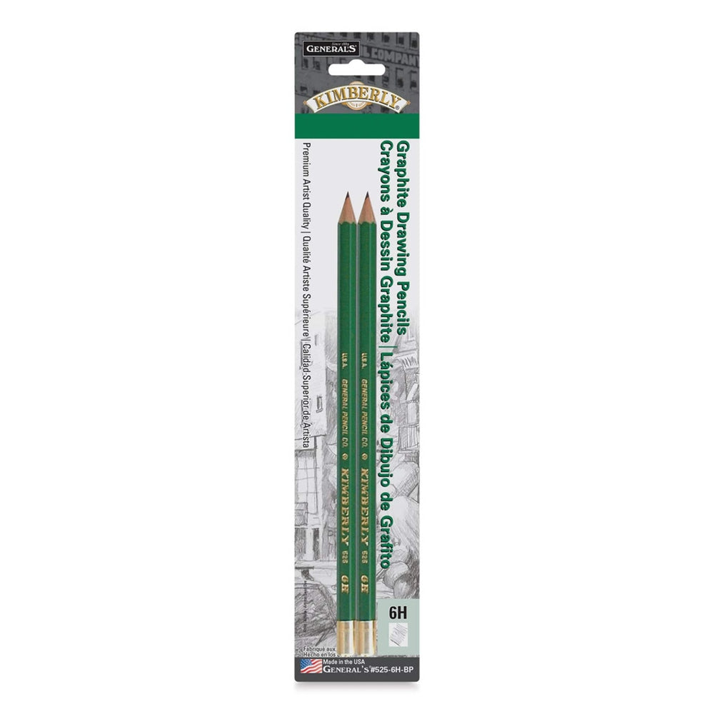 General Pencil 20458-2162 Kimberly Graphite Pencil - 6H, Package of 2
