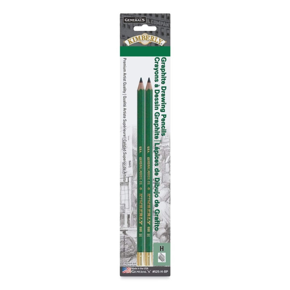 General Pencil 20458-2402 Kimberly Graphite Pencil - H, Package of 2
