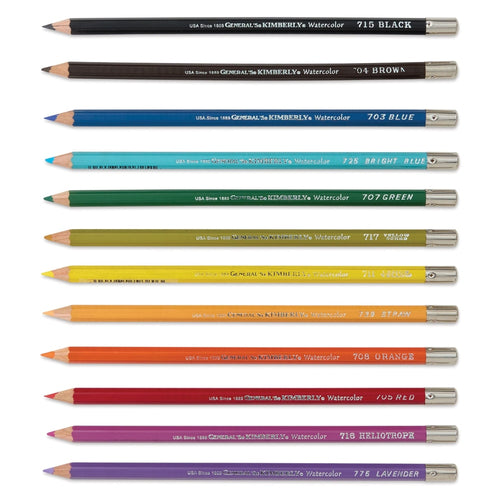 General's 20502-1209 Kimberly Watercolor Pencils, Package of 12