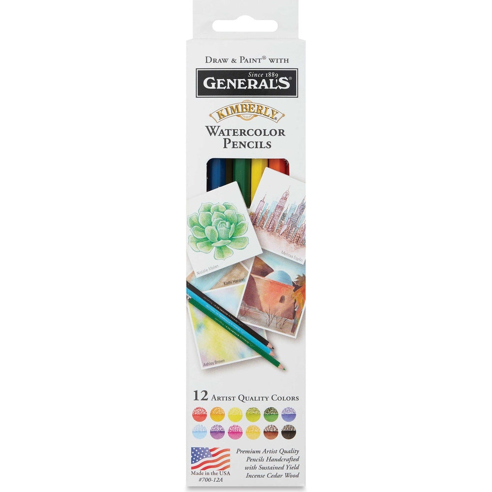 General's 20502-1209 Kimberly Watercolor Pencils, Package of 12