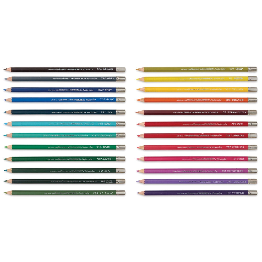 General's 20502-2409 Kimberly Watercolor Pencils, Package of 24