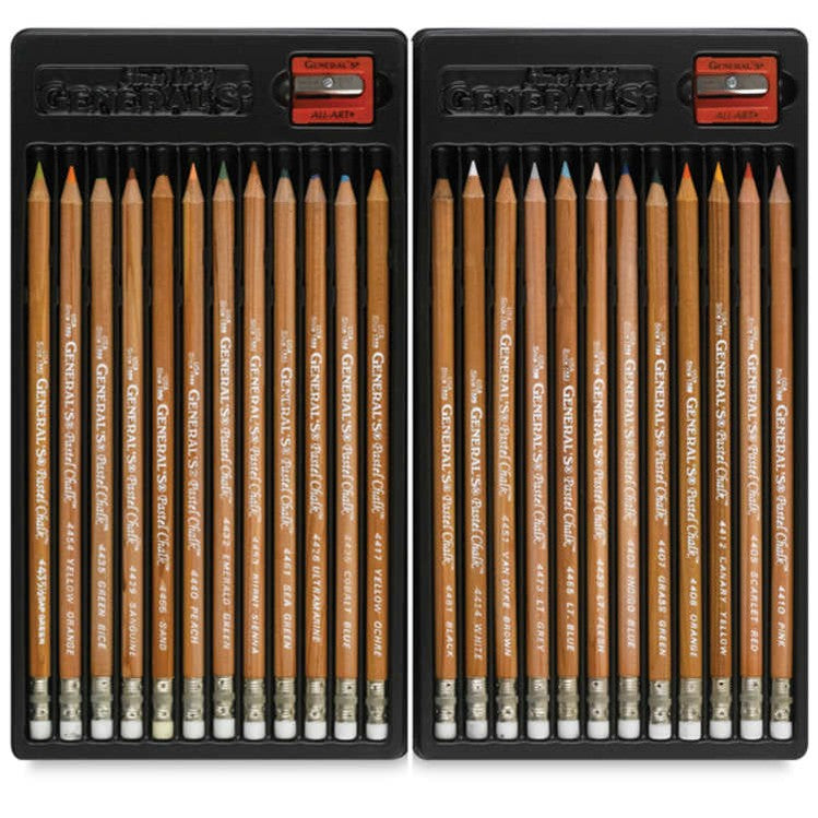General Pencil 20533-2009 Pastel Chalk Pencil Set - Set of 24, Assorted Colors