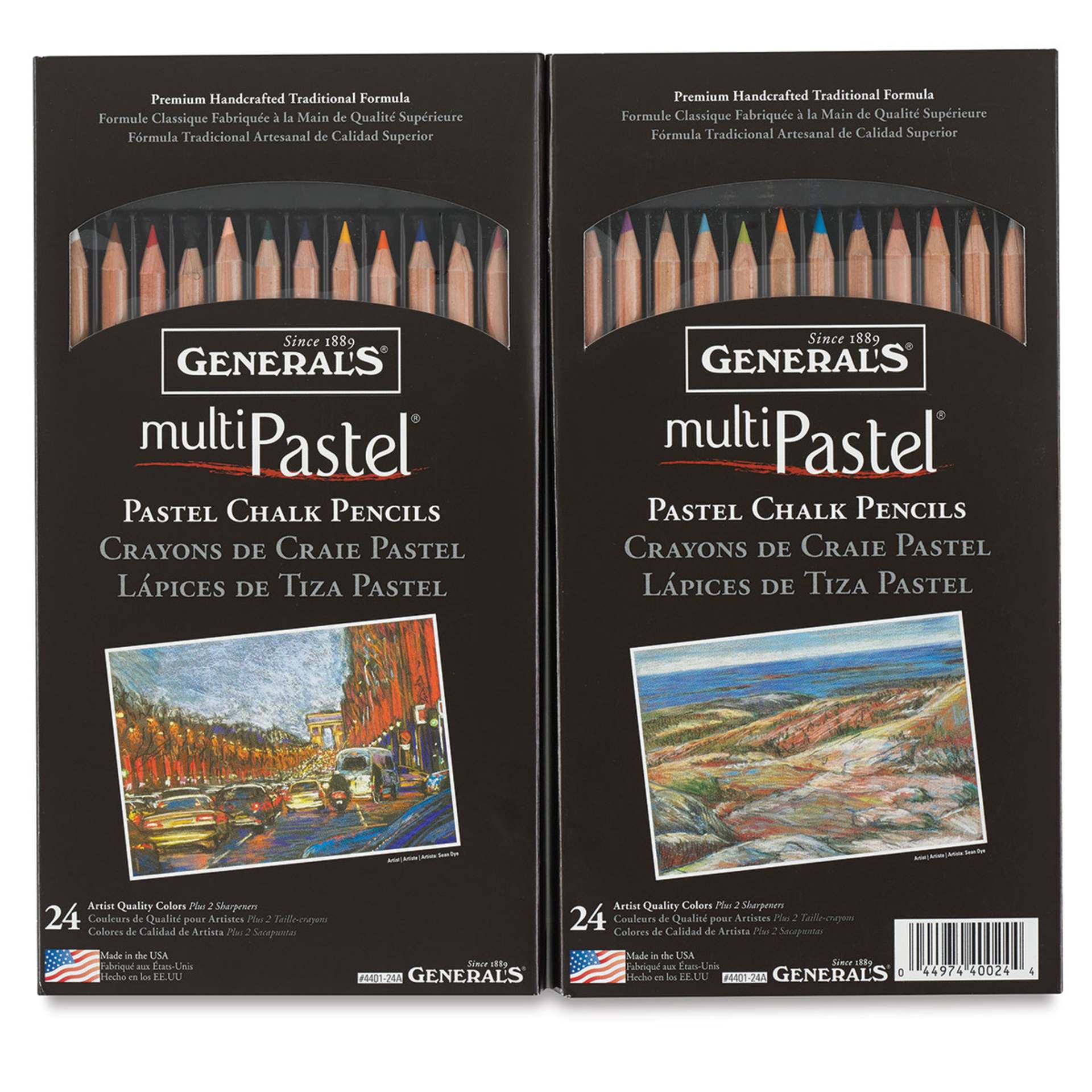 General Pencil 20533-2009 Pastel Chalk Pencil Set - Set of 24, Assorted Colors