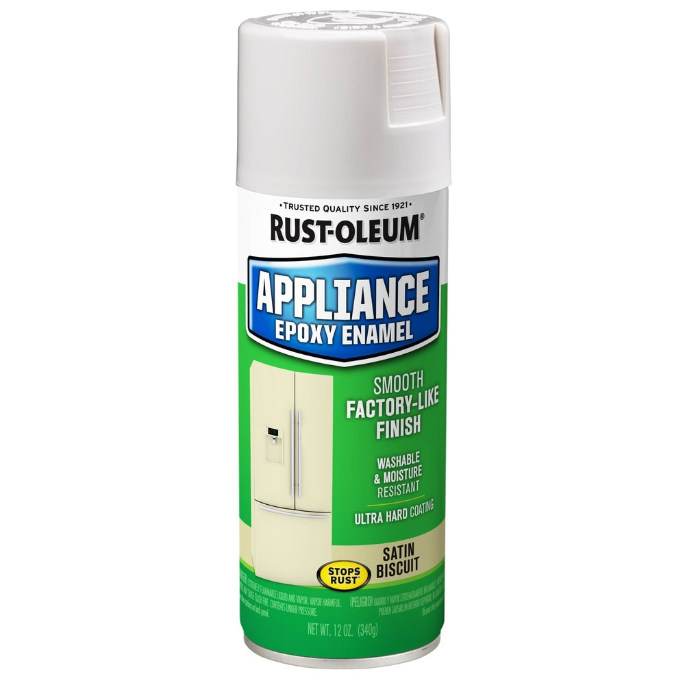 Rust-Oleum Specialty 210372 Appliance Epoxy Enamel Spray, Satin Biscuit, 12 oz.
