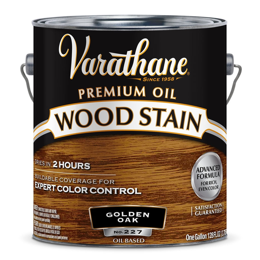 Rust-Oleum Varathane 211681 Premium Oil Wood Stain, 1 Gallon, Golden Oak