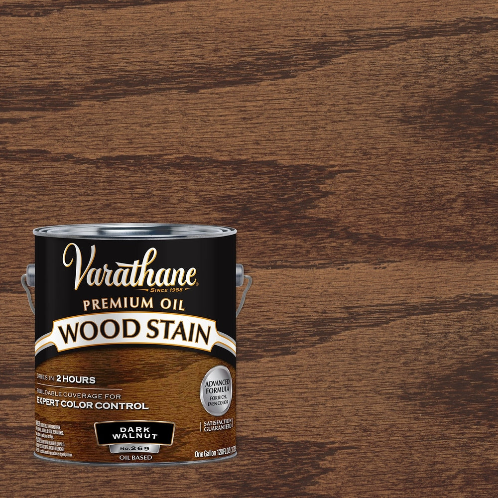 Rust-Oleum Varathane 211686 Premium Oil Wood Stain, 1 Gallon, Dark Walnut
