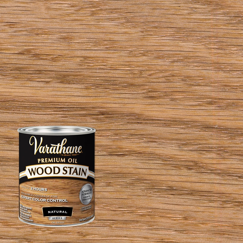 Rust-Oleum Varathane 211688H Premium Oil Wood Stain, 1 Quart, Natural