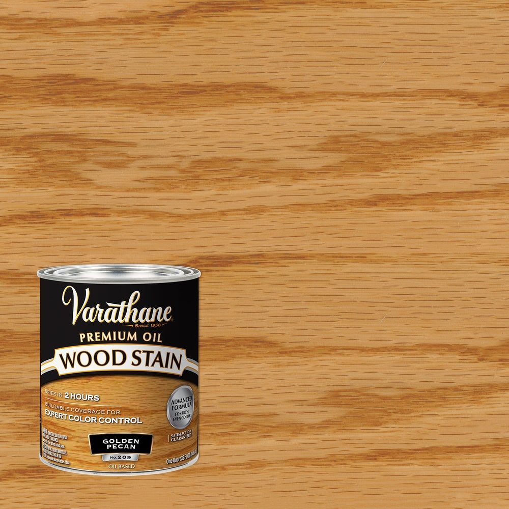 Rust-Oleum Varathane 211710H Premium Oil Wood Stain, 1 Quart, Golden Pecan