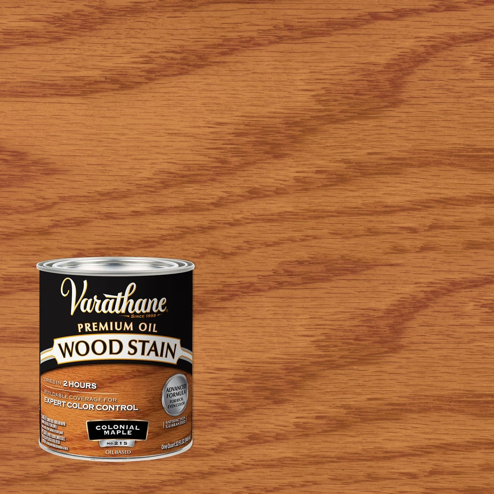 Rust-Oleum Varathane 211712H Premium Oil Wood Stain, 1 Quart, Colonial Maple