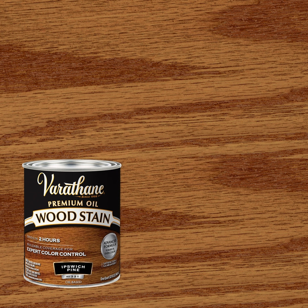 Rust-Oleum Varathane 211714H Premium Oil Wood Stain, 1 Quart, Ipswich Pine