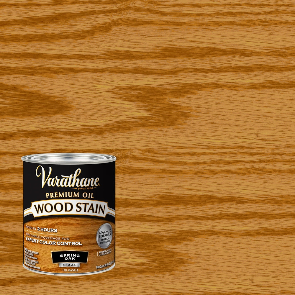Rust-Oleum Varathane 211715H Premium Oil Wood Stain, 1 Quart, Spring Oak