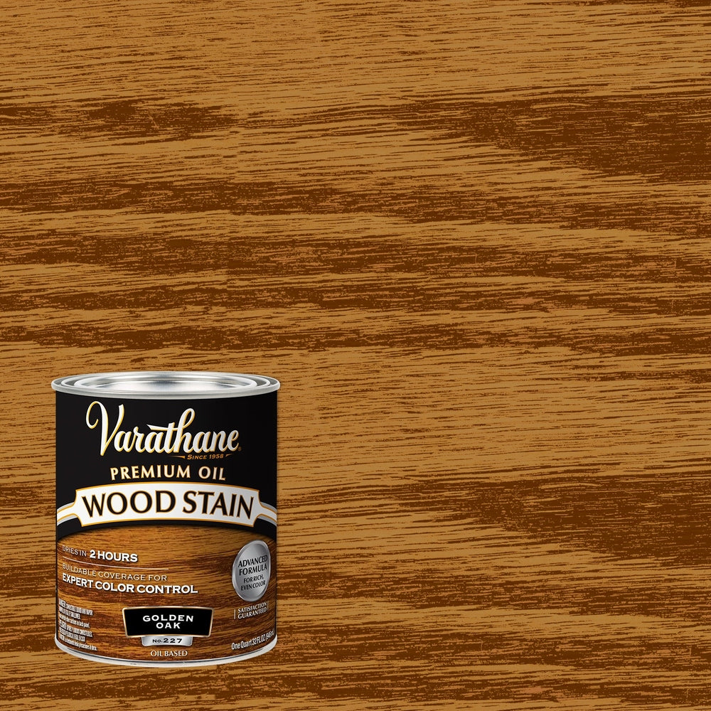 Rust-Oleum Varathane 211716H Premium Oil Wood Stain, 1 Quart, Golden Oak
