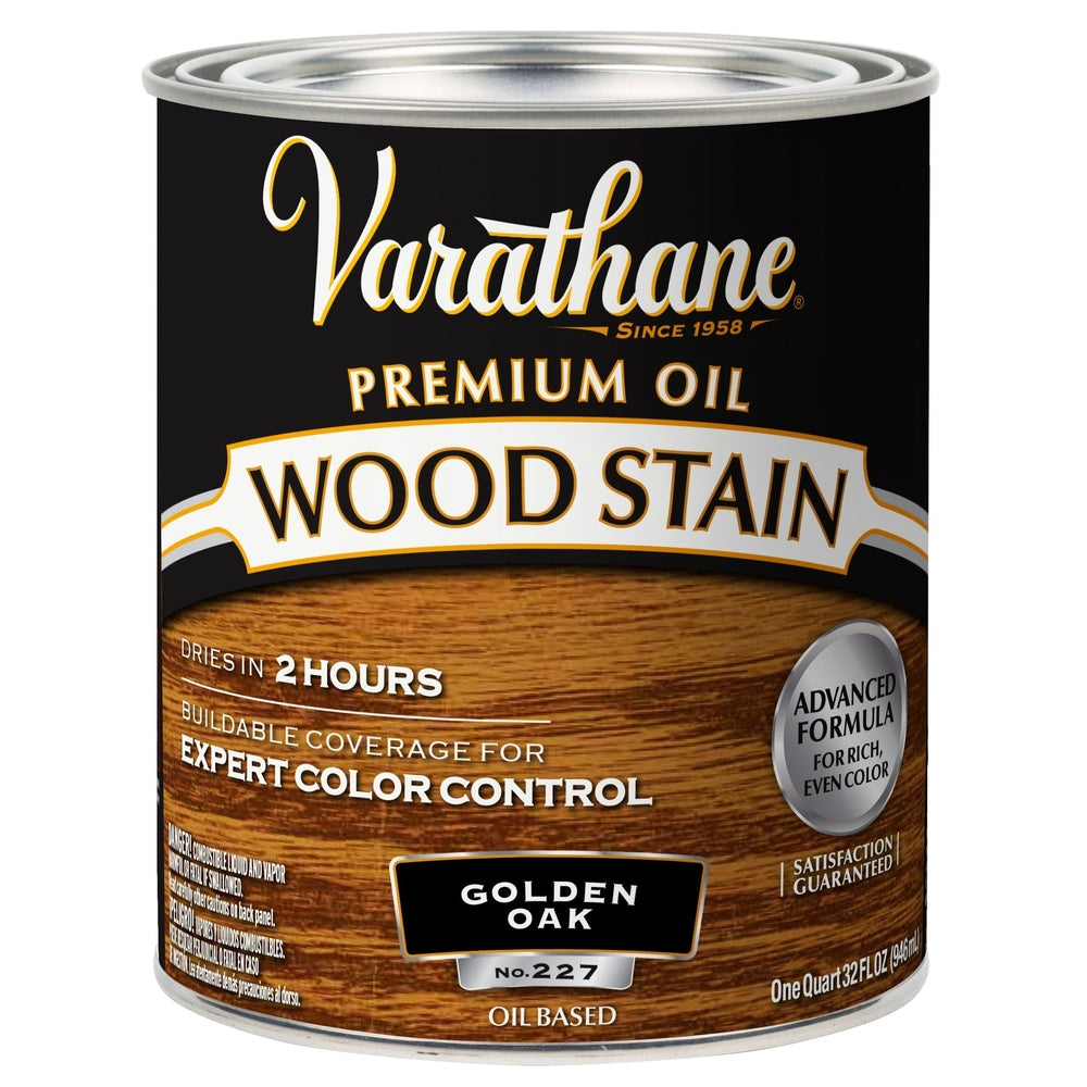 Rust-Oleum Varathane 211716H Premium Oil Wood Stain, 1 Quart, Golden Oak