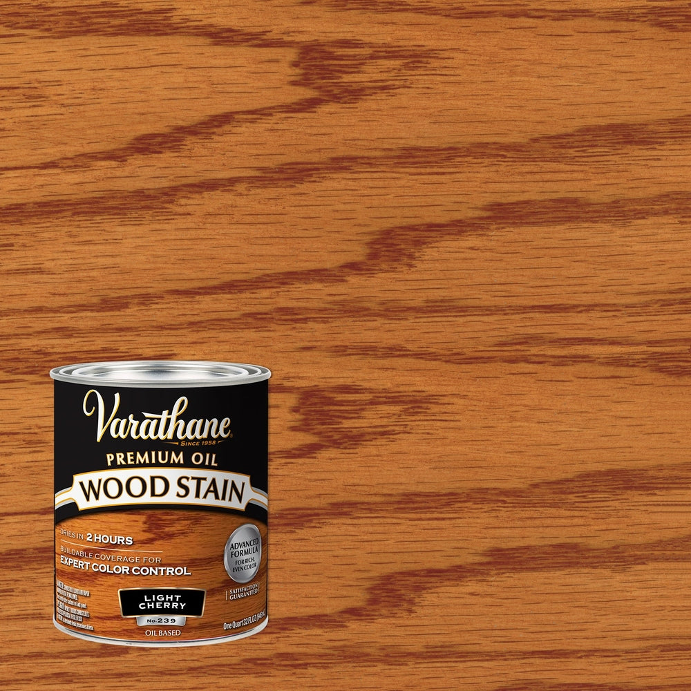Rust-Oleum Varathane 211720H Premium Oil Wood Stain, 1 Quart, Light Cherry