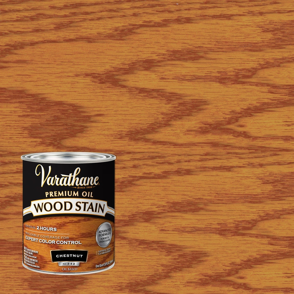 Rust-Oleum Varathane 211721H Premium Oil Wood Stain, 1 Quart, Chestnut