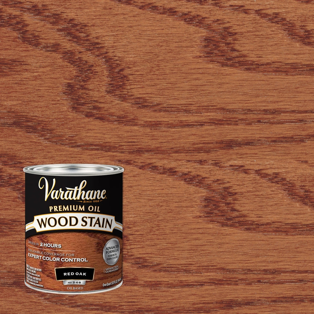 Rust-Oleum Varathane 211723H Premium Oil Wood Stain, 1 Quart, Red Oak