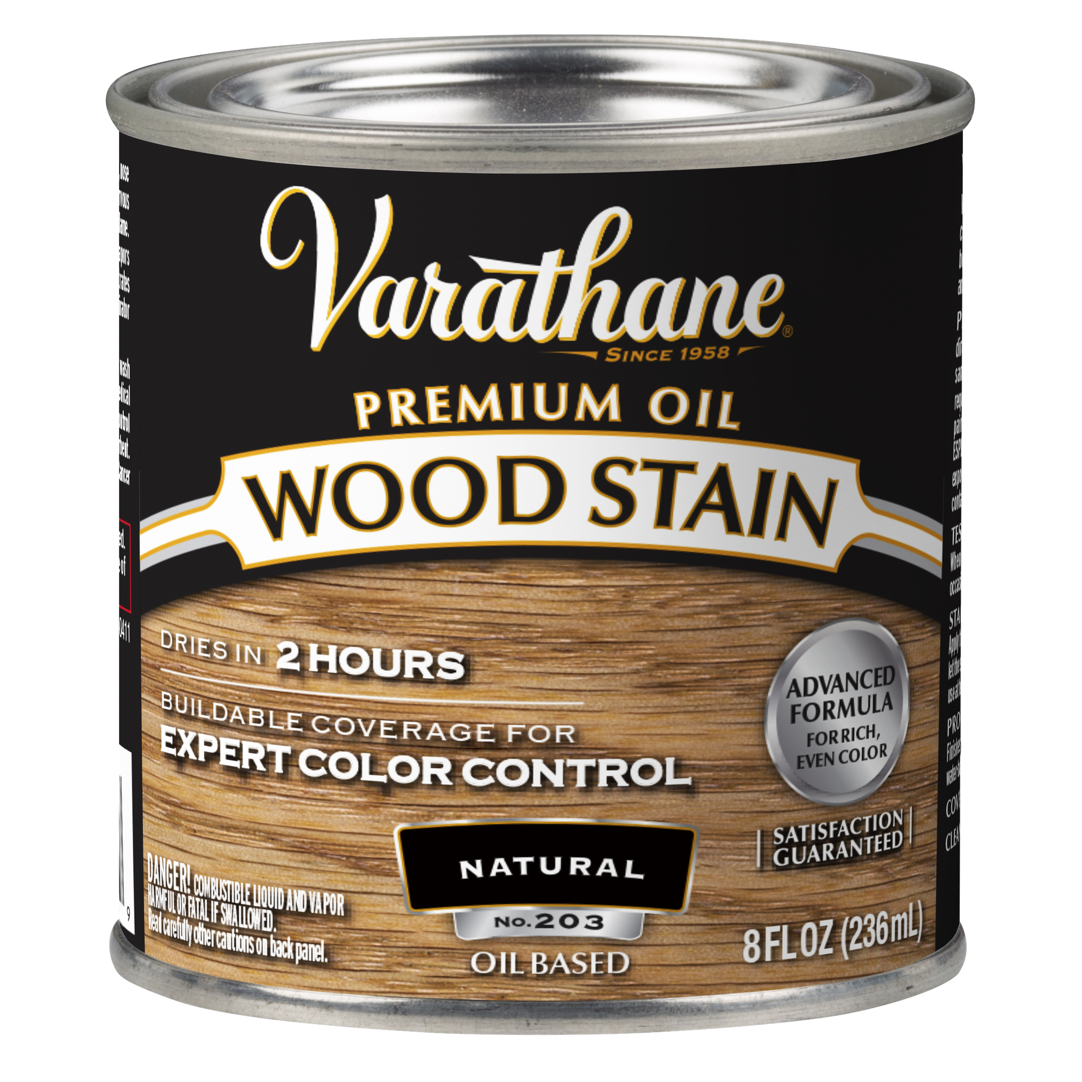 Varathane Premium Oil-Based Interior Wood Stain – Natural, 8 fl oz