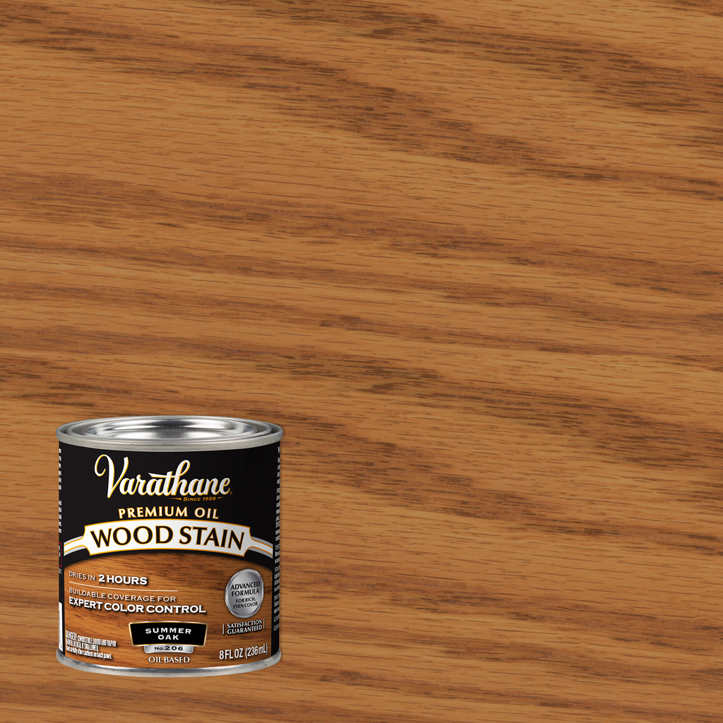Varathane Premium Oil-Based Interior Wood Stain – Summer Oak, 8 fl oz