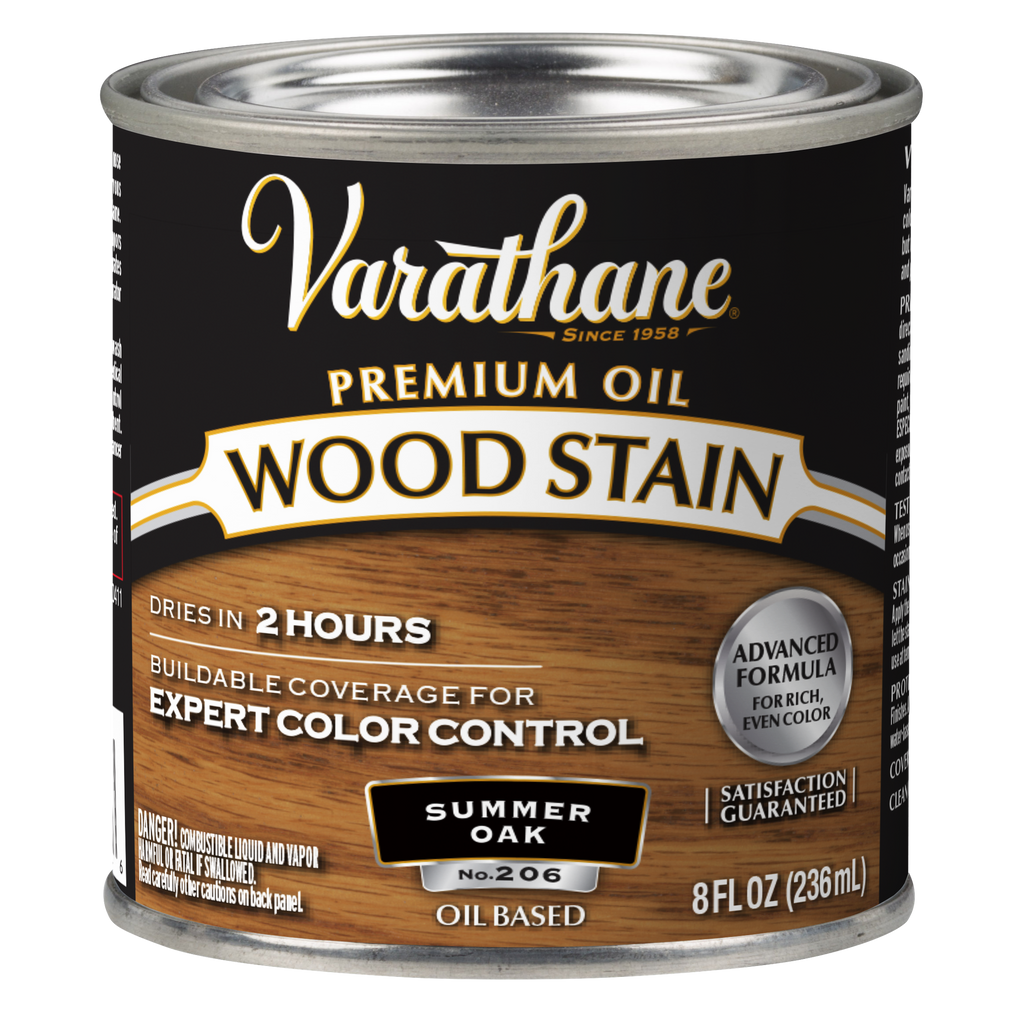 Varathane Premium Oil-Based Interior Wood Stain – Summer Oak, 8 fl oz