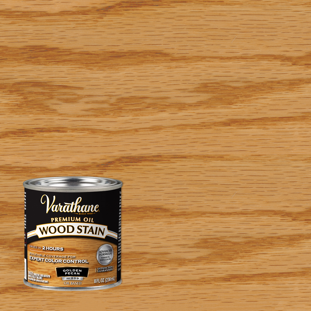 Varathane Premium Oil-Based Interior Wood Stain – Golden Pecan, 8 fl oz