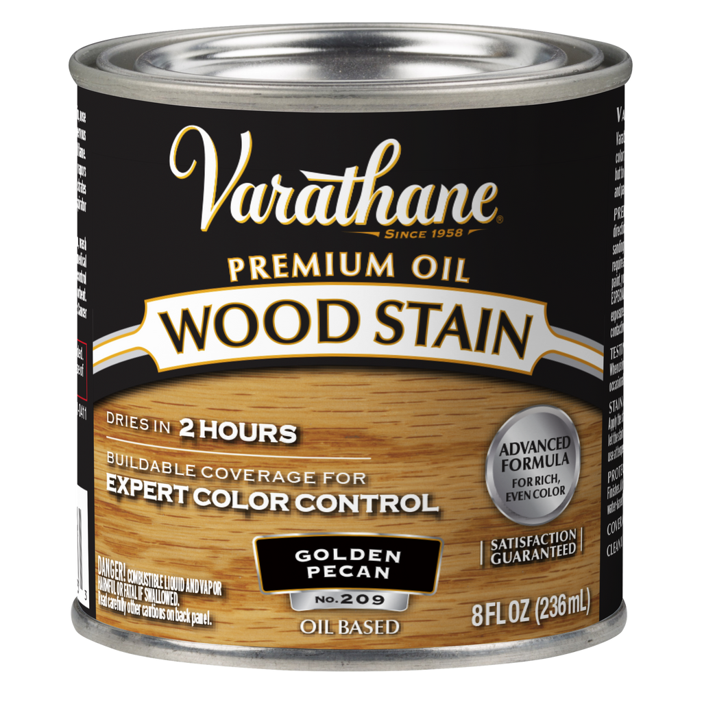 Varathane Premium Oil-Based Interior Wood Stain – Golden Pecan, 8 fl oz