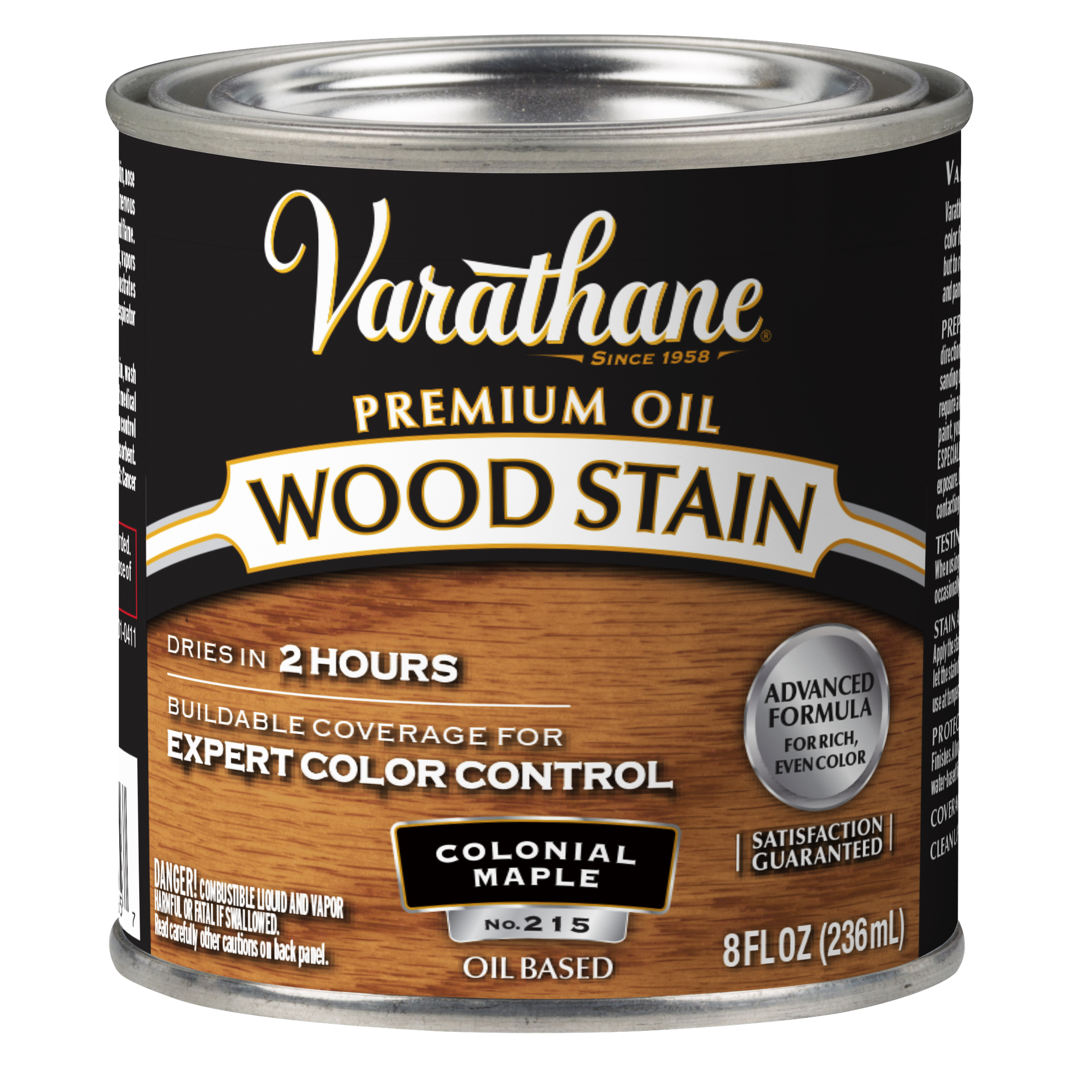 Varathane Premium Oil-Based Interior Wood Stain – Colonial Maple, 8 fl oz