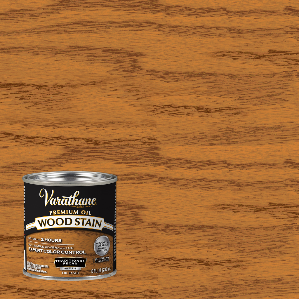 Varathane Premium Oil-Based Interior Wood Stain – Traditional Pecan, 8 fl oz